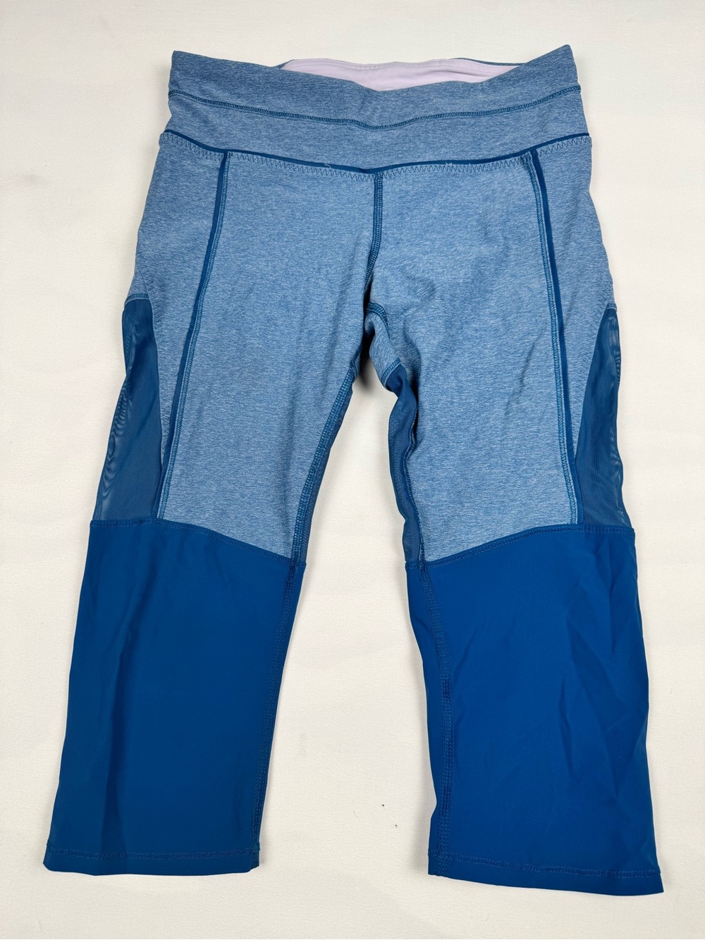Lululemon Training Tough Crop Poseiden Blue Mesh 17" Women’s 6